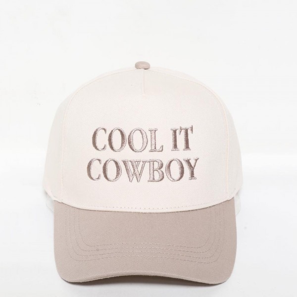Wholesale cOOL IT COWBOY Embroidered Two Baseball Cap One Fits Most Snap Back C