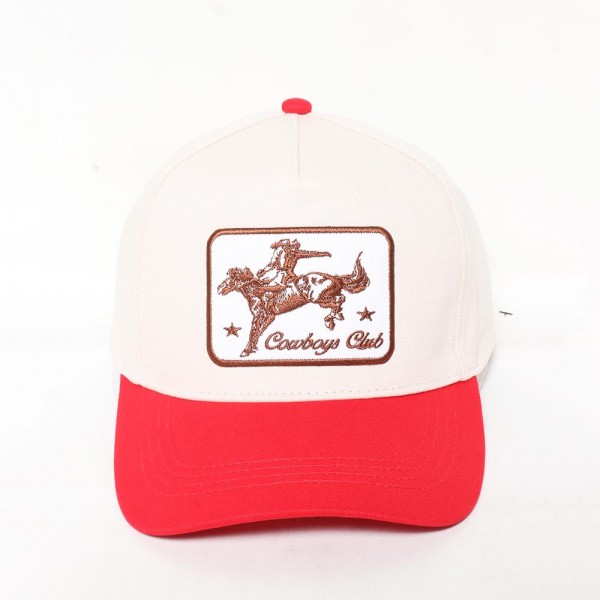 Wholesale cowboy Club Embroidered Patch Two Baseball Cap One Fits Most Snap Bac