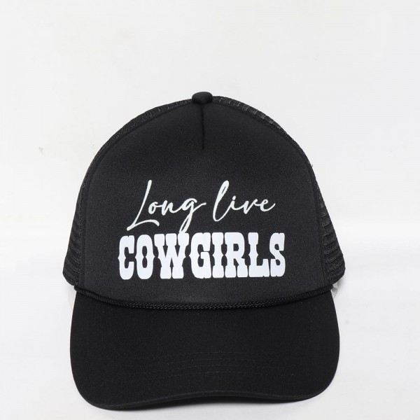 Wholesale long Live COWGIRLS Trucker Cap Mesh Back One Fits Most Snap Back Clos