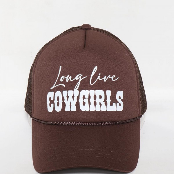 Wholesale long Live COWGIRLS Trucker Cap Mesh Back One Fits Most Snap Back Clos