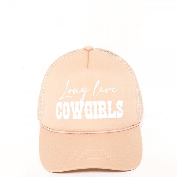 Wholesale long Live COWGIRLS Trucker Cap Mesh Back One Fits Most Snap Back Clos