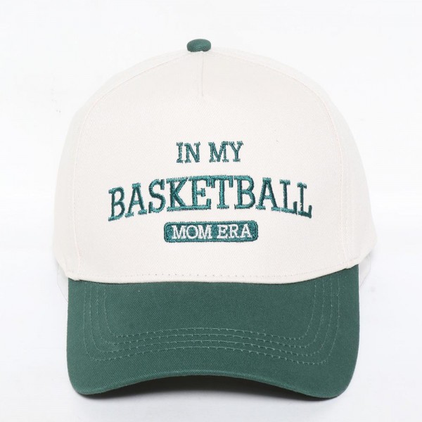 "In My Basketball Mom Era" Embroidered Two Tone Baseball Cap

- One Size Fits Most
- Snap Back Closure
- 100% Cotton