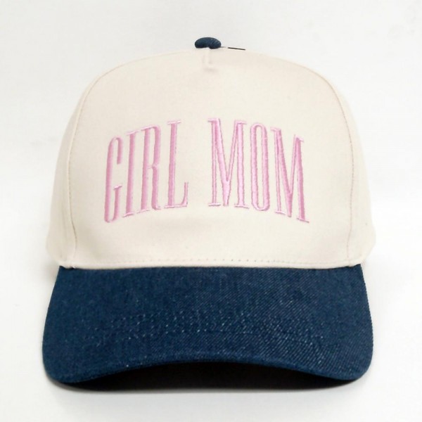 Wholesale gIRL MOM Embroidered Two Baseball Cap One Fits Most Snap Back Closure