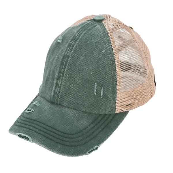Wholesale c C BT Distressed Criss Cross Pony Cap One Fits Most Criss Cross Pony