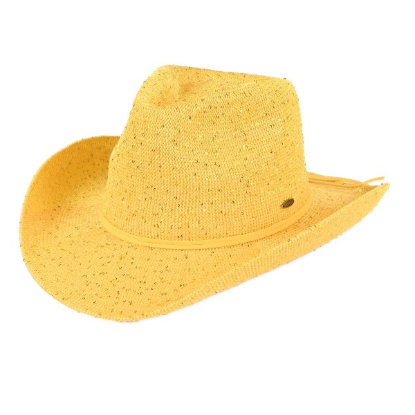 Wholesale c C CBC Sequin Cowboy Hat Suede String Trim Band One Fits Most Adjusta