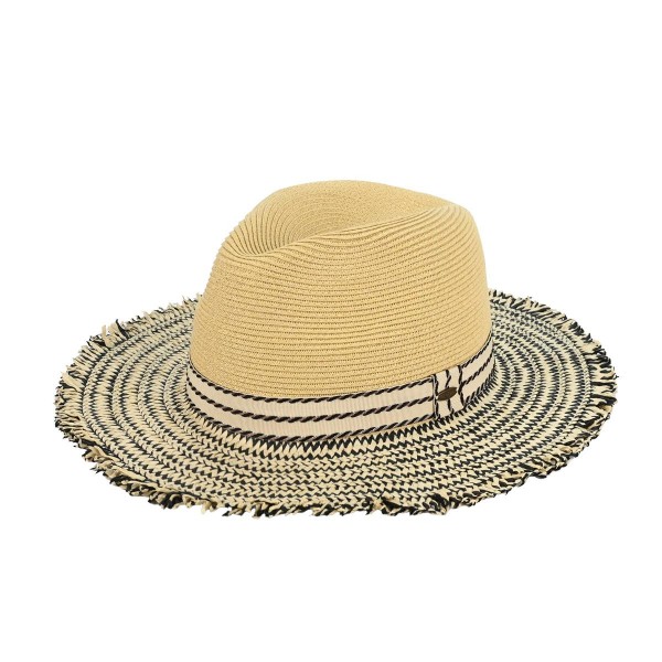 Wholesale c C PNC Panama Hat Frayed Edge Panama Sun Hat One Fits Most Internal D