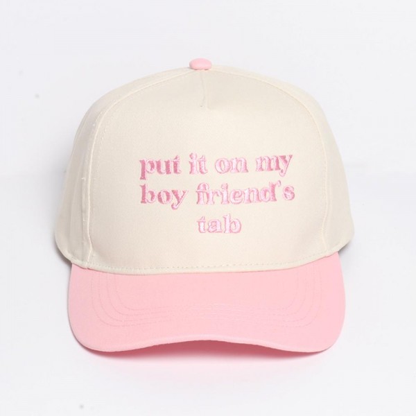 Wholesale put it my boy friend s tab Embroidered Two Baseball Cap One Fits Most