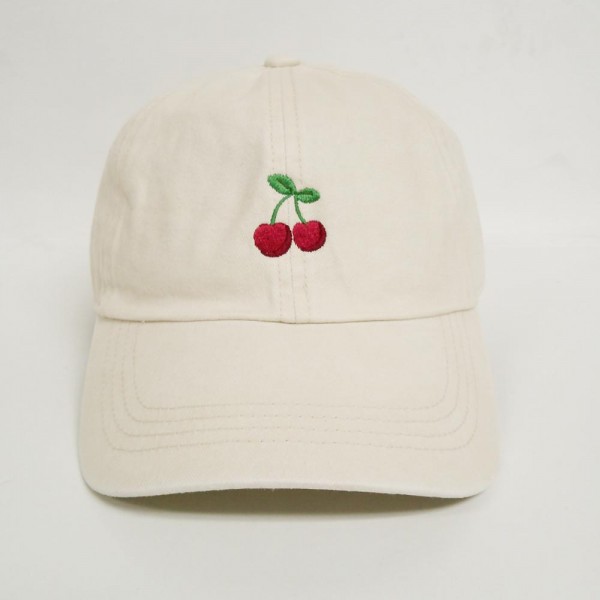 Wholesale embroidered Cherries Baseball Cap One Fits Most Slide Buckle Adjustmen