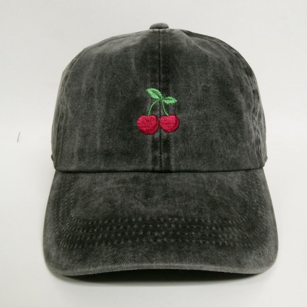 Wholesale embroidered Cherries Baseball Cap One Fits Most Slide Buckle Adjustmen