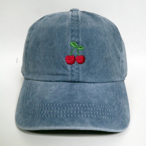 Wholesale embroidered Cherries Baseball Cap One Fits Most Slide Buckle Adjustmen