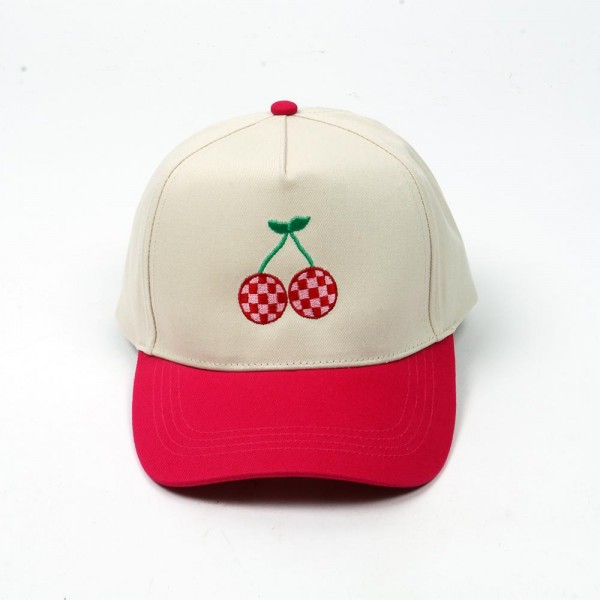 Wholesale checker Cherries Embroidered Two Baseball Cap One Fits Most Snap Back