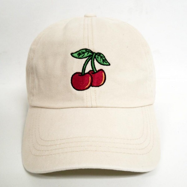 Wholesale cherries Embroidered Baseball Cap One Fits Most Slide Buckle Adjustmen