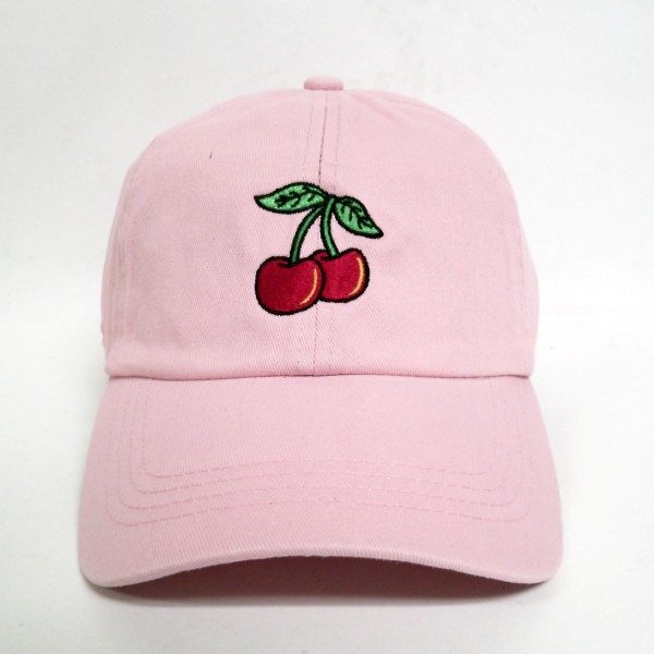 Wholesale cherries Embroidered Baseball Cap One Fits Most Slide Buckle Adjustmen