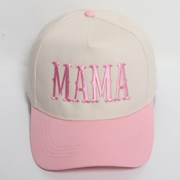Wholesale mAMA Embroidered Two Baseball Cap One Fits Most Snap Back Closure Cot