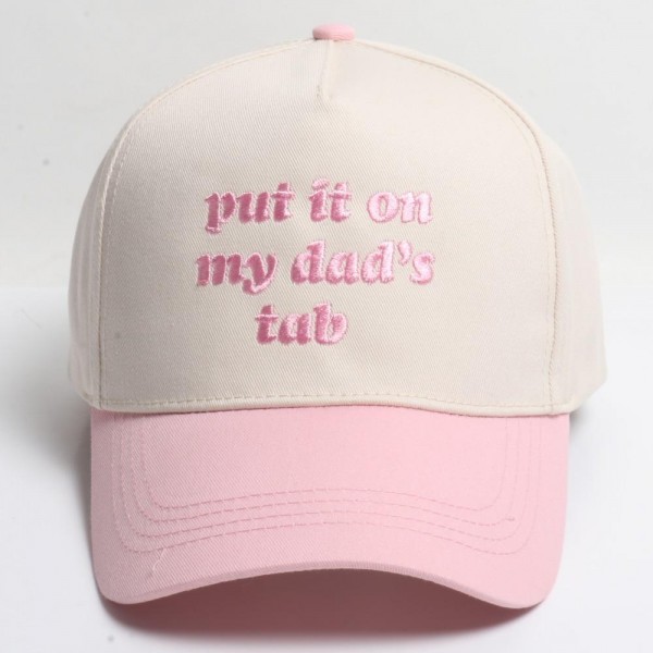 Wholesale put it my dad s tab Embroidered Two Baseball Cap One Fits Most Snap B