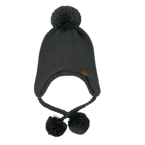 C.C TRE0171 
Knitted Trapper With Yarn Pom.

- 100% Acrylic 
- One Size