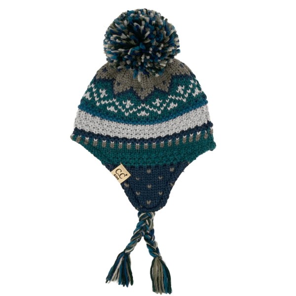 C.C KD-TRE0047
Kids Knitted Trapper Hat 

- 100% Acrylic 
- One Size Fits Most 