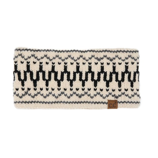 C.C HWE0144
Fair Isle Pattern HeadWrap 

- 31% Polyester / 22% Nylon / 47% Rayon
- One Size