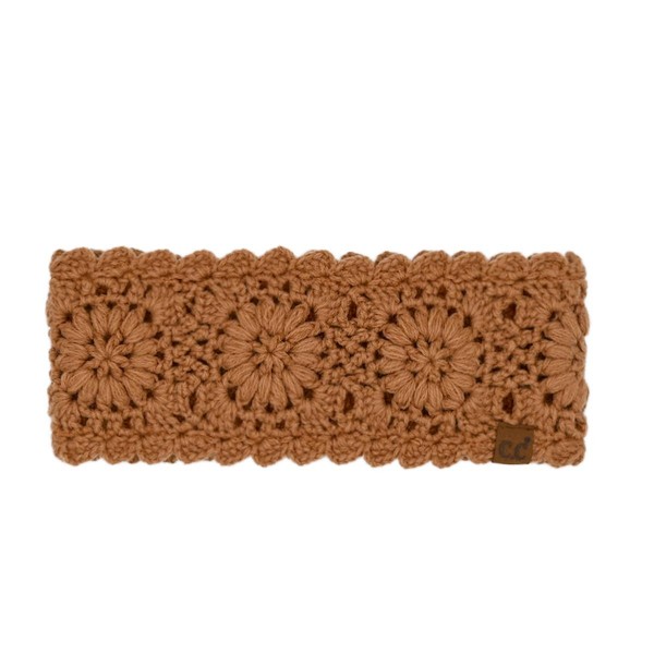 C.C HTE0163
Flower Crocheted HeadWrap 

- 100% Acrylic
- One Size
