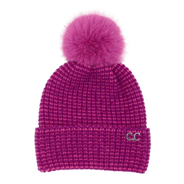 C.C HTC0064
Two Tone Angora Cuff Beanie 

- 60% Nylon / 30% Viscose / 10% Angora 
- One Size Fits Most 
