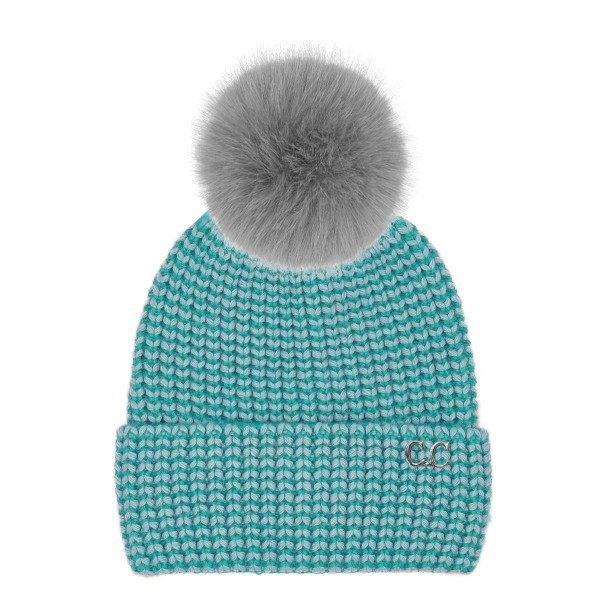 C.C HTC0064
Two Tone Angora Cuff Beanie 

- 60% Nylon / 30% Viscose / 10% Angora 
- One Size Fits Most 