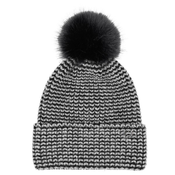 C.C HTC0064
Two Tone Angora Cuff Beanie 

- 60% Nylon / 30% Viscose / 10% Angora 
- One Size Fits Most 