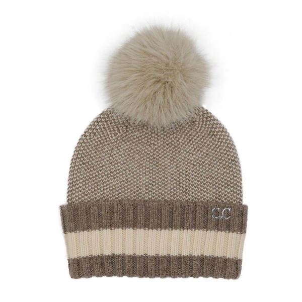 C.C HTC0065
Two-Tone Angora Stripe Cuff Beanie.

- 30% Viscose / 10% Angora / 60% Nylon
- One Size