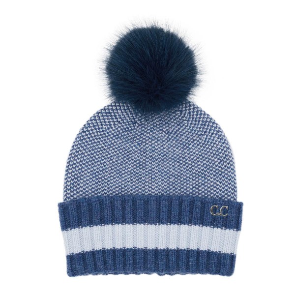 C.C HTC0065
Two-Tone Angora Stripe Cuff Beanie.

- 30% Viscose / 10% Angora / 60% Nylon
- One Size