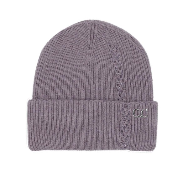 C.C HTE0066
Bead Embellishment Angora Cuff Beanie.

- 30% Viscose, 10% Angora, 60% Nylon  
- One Size
