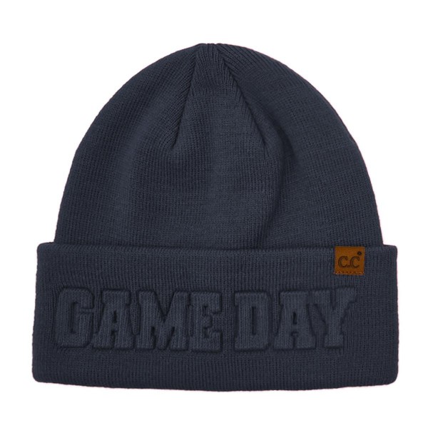 Wholesale c C HTC Game Day Embossed Cuff Beanie Acrylic One Fits Most