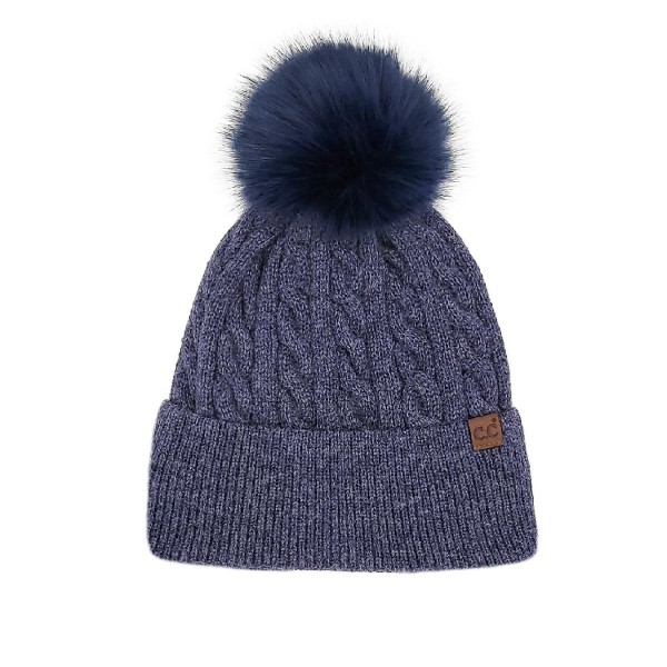 C.C HTC0141
Cable Knit Pattern Pom Beanie

- 43% Acrylic / 34% Polyester / 22% Nylon / 1% Spandex
- One Size Fits Most 