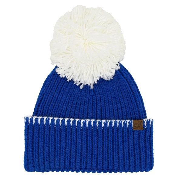 C.C HTE0163 
Team Beanie With Yarn Pom.

- 100% Acrylic Iceland Wool 
- One Size

