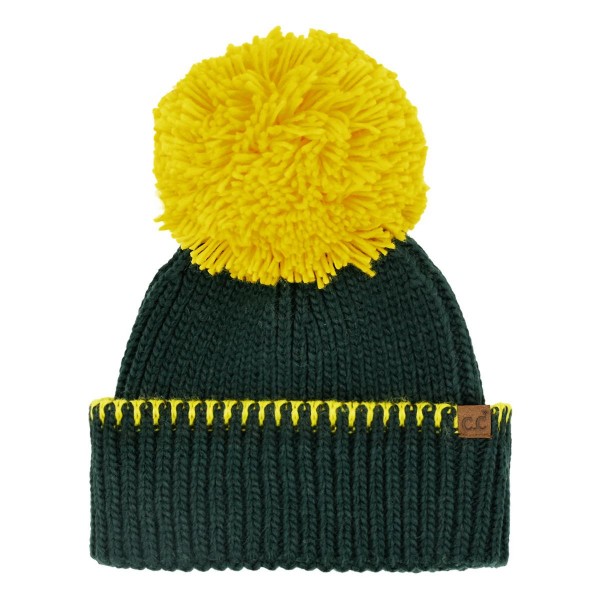 C.C HTE0163 
Team Beanie With Yarn Pom.

- 100% Acrylic Iceland Wool 
- One Size

