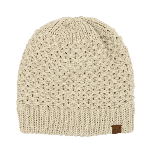 C.C HTE0172
Cross Cell Stitch Knit Beanie 

- 100% Acrylic 
- One Size Fits Most
