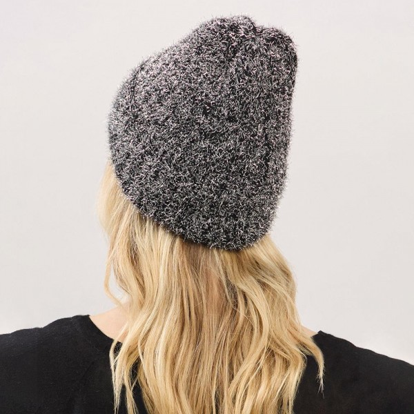 Knit Tinsel Cuff Beanie - 50% Acrylic / 40% Polyester / 10% Spandex - One Size Fits Most view 5