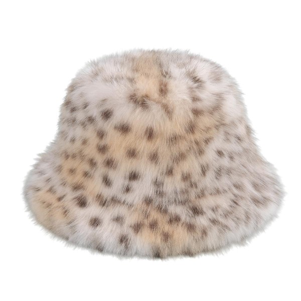 C.C BKC0076
Faux Fur Leopard Pattern Bucket Hat 
- One Size Fits Most
- 100% Polyester