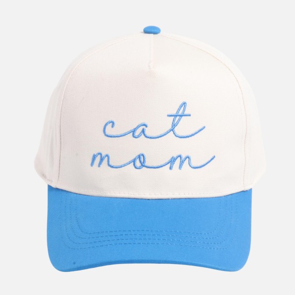 "cat mom" Embroidered Two Tone Baseball Cap

- One Size Fits Most
- Snap Back Closure
- 100% Cotton