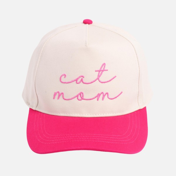 "cat mom" Embroidered Two Tone Baseball Cap

- One Size Fits Most
- Snap Back Closure
- 100% Cotton
