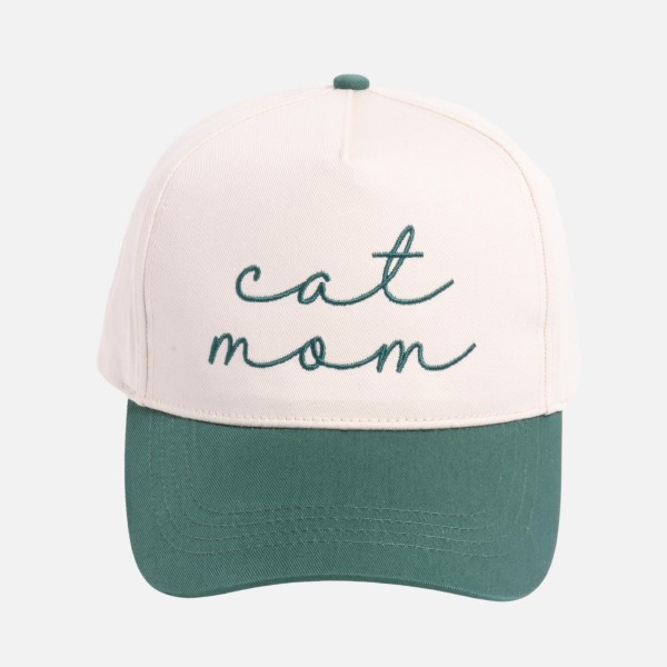 "cat mom" Embroidered Two Tone Baseball Cap

- One Size Fits Most
- Snap Back Closure
- 100% Cotton