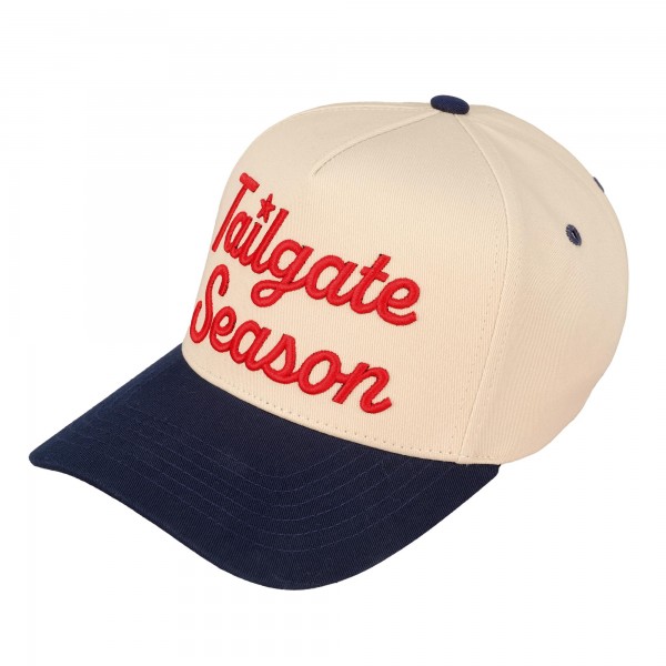TCM0046 "Tailgate Season" Embroidered Two Tone Baseball Cap - One Size Fits Most - Snap Back Closure - 100% Cotton view 5