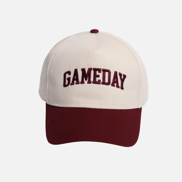'GAMEDAY' Embroidered Two Tone Baseball Cap

- One Size Fits Most
- Snap Back Closure
- 100% Cotton
