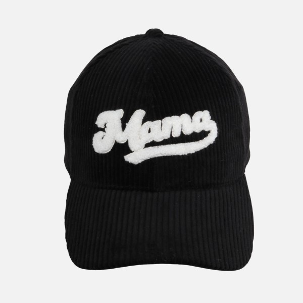'Mama' Chenille Patch Corduroy Embroidered Baseball Cap

- One Size Fits Most
- Slide Buckle Adjustment
- 100% Cotton