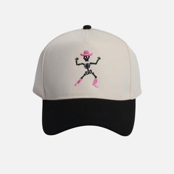 Western Skeleton Embroidered Two Tone Baseball Cap

- One Size Fits Most
- Snap Back Closure
- 100% Cotton