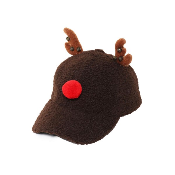 Faux Fur Reindeer Baseball Cap With Jingle Bell Details

- One Size Fits Most
- Velcro Closure
- 100% Polyester