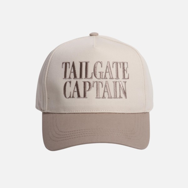 "TAILGATE CAPTAIN" Embroidered Two Tone Baseball Cap

- One Size Fits Most
- Snap Back Closure
- 100% Cotton