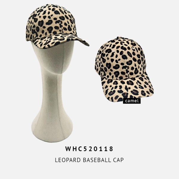 Do Everything In Love Corduroy Leopard Print Baseball Cap - One Size Fits Most - Slide Buckle Adjustment - 100% Polyester view 5