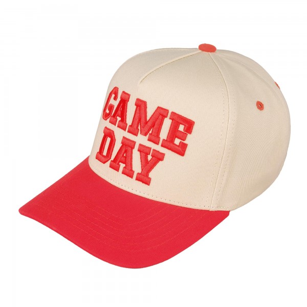 C.C TCM0015
"GAME DAY" Embroidered Two Tone Baseball Cap

- One Size Fits Most
- Snap Back Closure 
- 100% Cotton 