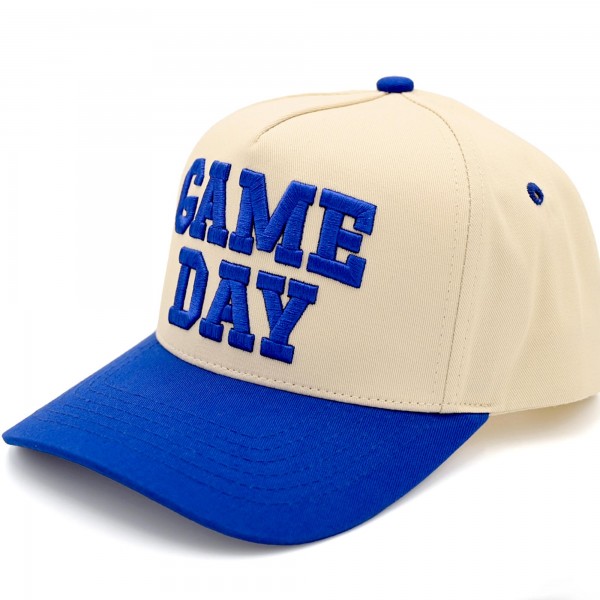 C.C TCM0015
"GAME DAY" Embroidered Two Tone Baseball Cap

- One Size Fits Most
- Snap Back Closure 
- 100% Cotton 