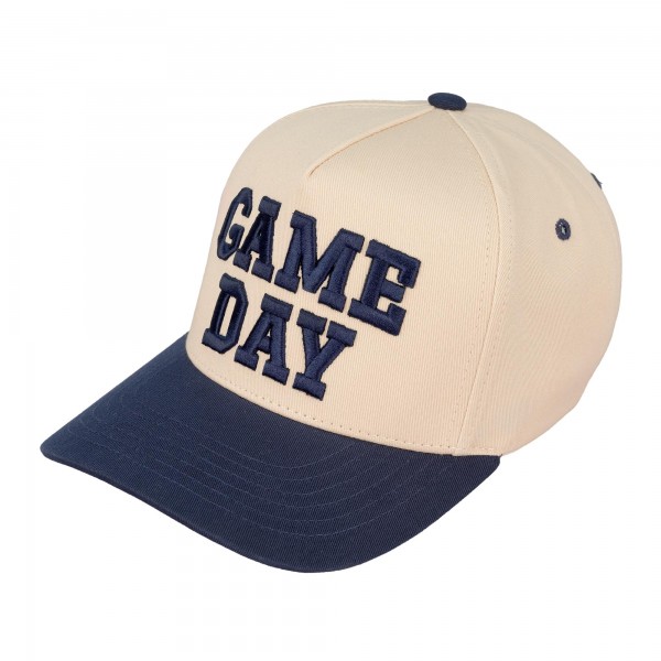 C.C TCM0015
"GAME DAY" Embroidered Two Tone Baseball Cap

- One Size Fits Most
- Snap Back Closure 
- 100% Cotton 