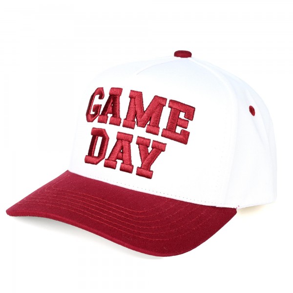 C.C TCM0015
"GAME DAY" Embroidered Two Tone Baseball Cap

- One Size Fits Most
- Snap Back Closure 
- 100% Cotton 